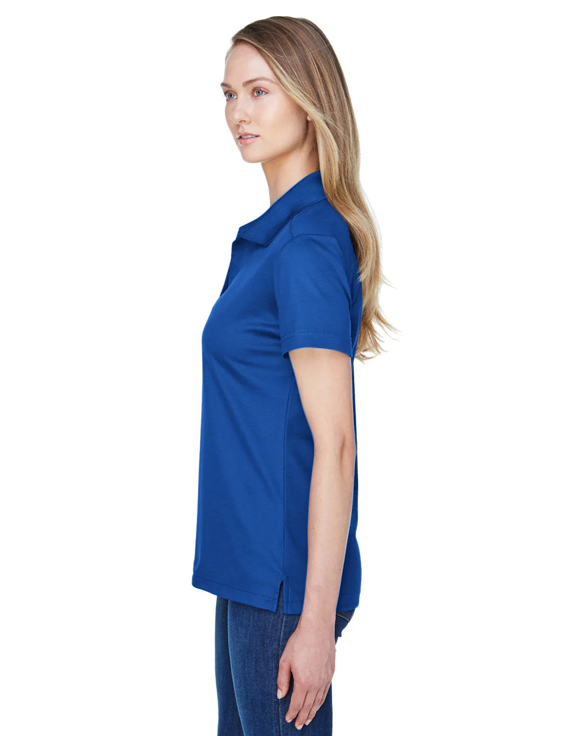 Devon & Jones Ladies CrownLux Performance Plaited Polo