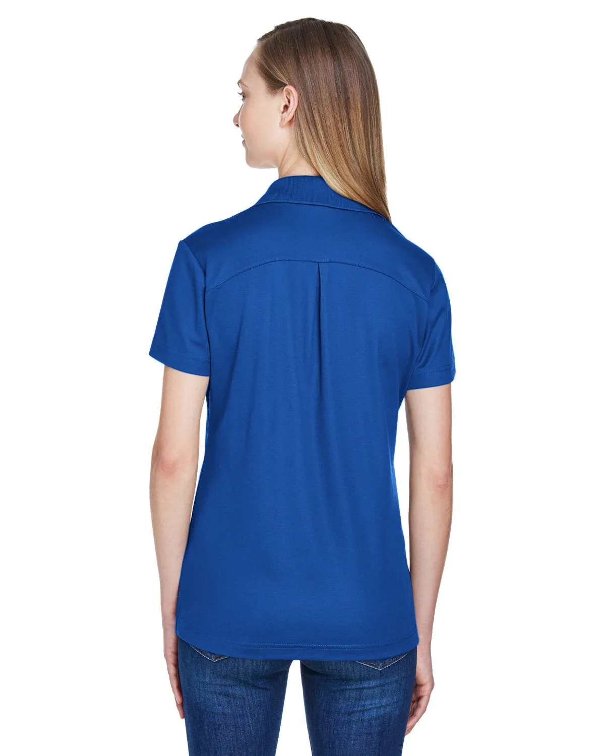 Devon & Jones Ladies CrownLux Performance Plaited Polo