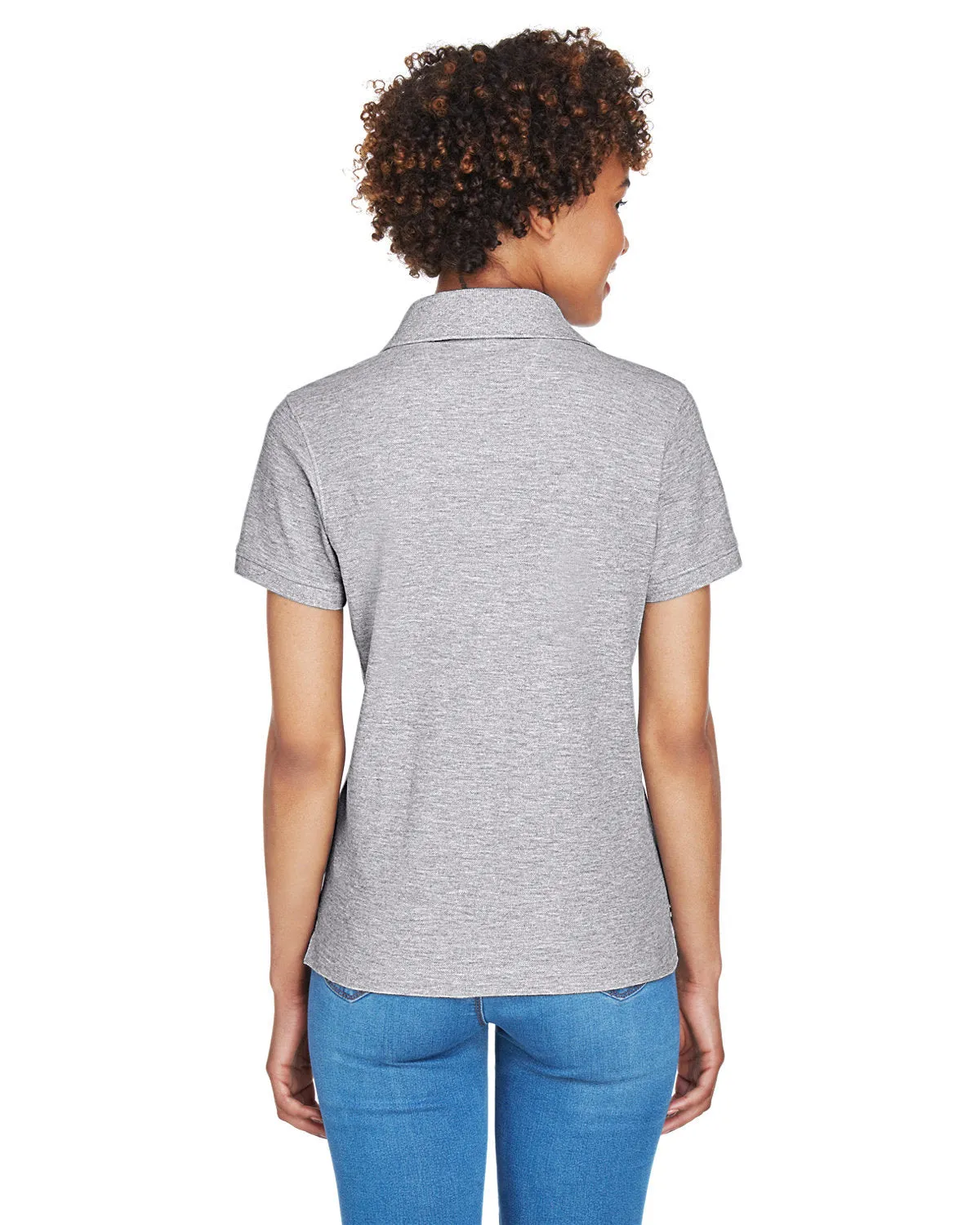 Devon & Jones Ladies Pima Pique Short-Sleeve Y-Collar Polo