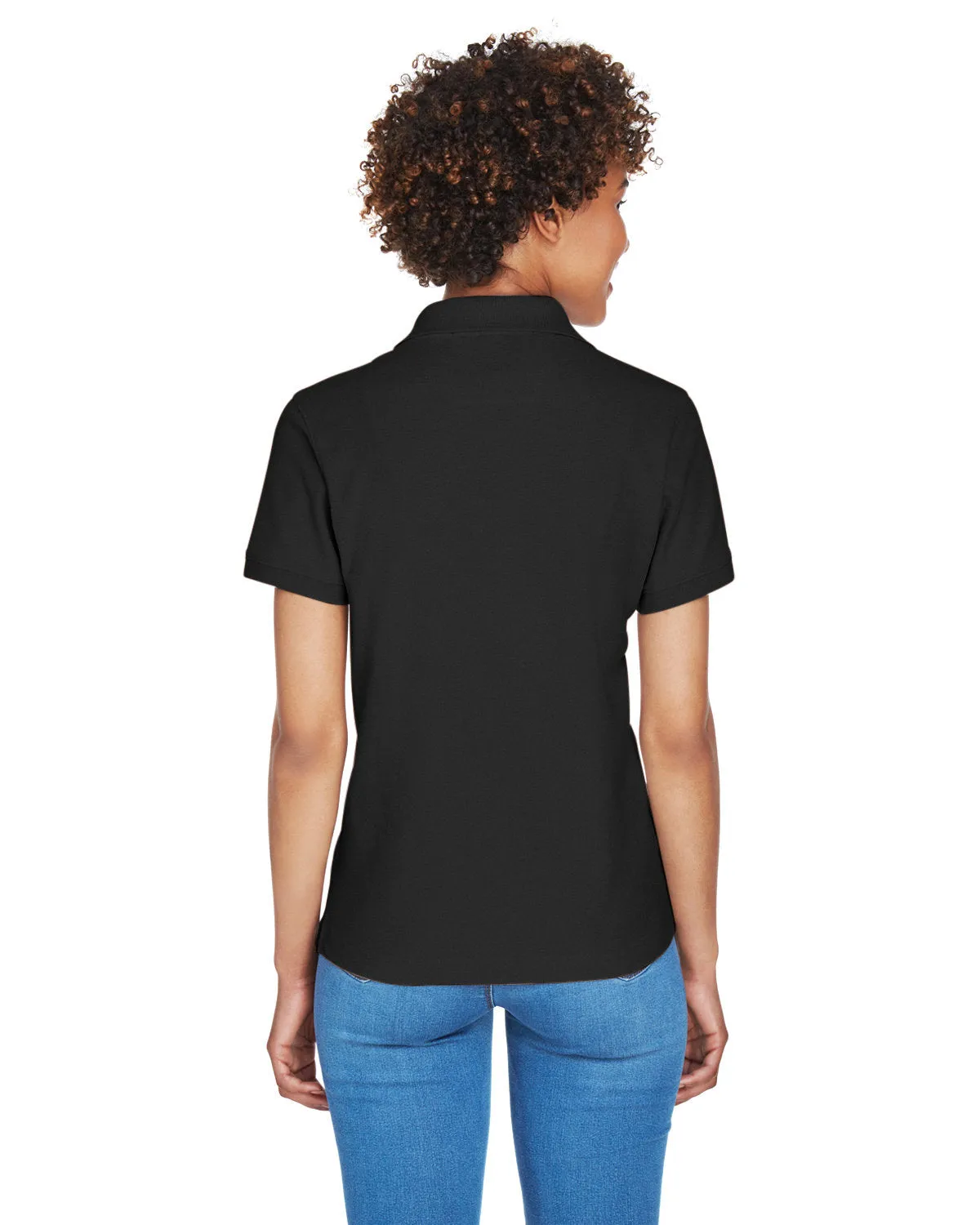 Devon & Jones Ladies Pima Pique Short-Sleeve Y-Collar Polo