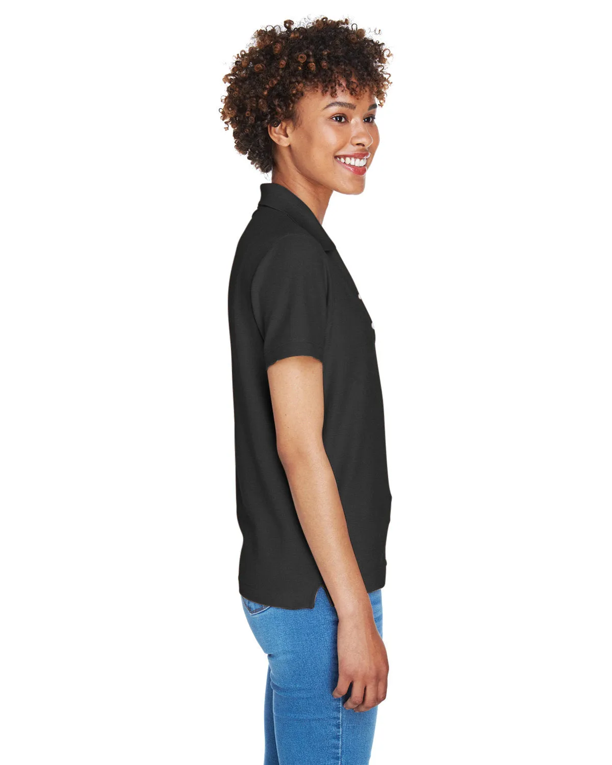 Devon & Jones Ladies Pima Pique Short-Sleeve Y-Collar Polo