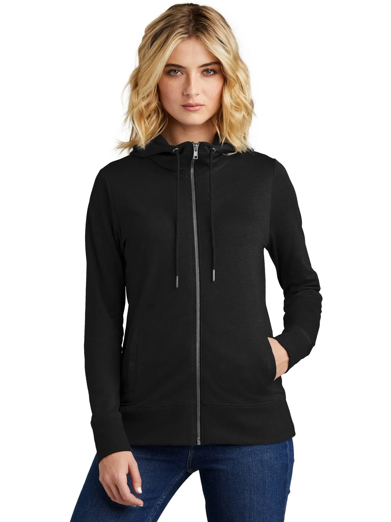 District Ladies Featherweight French Terry Full-Zip Hoodie