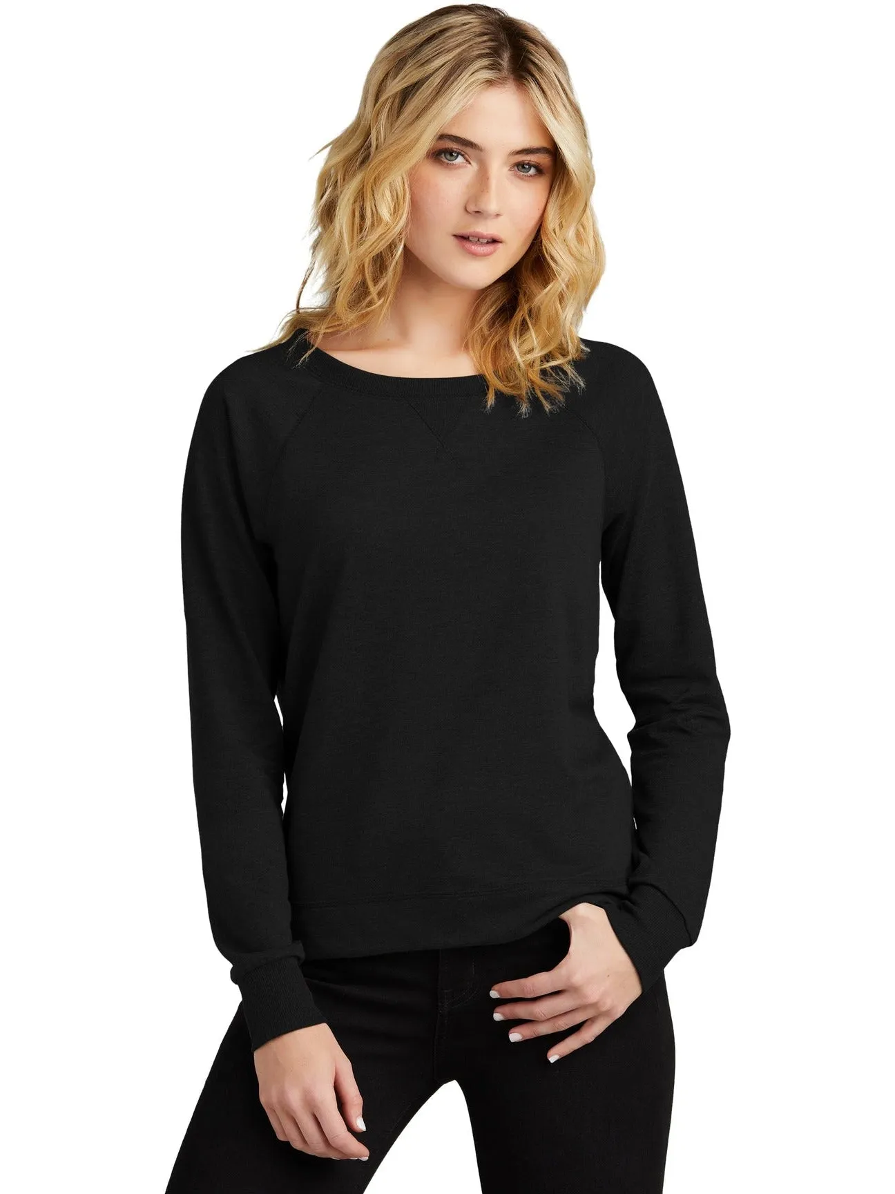 District Ladies Featherweight French Terry Long Sleeve Crewneck