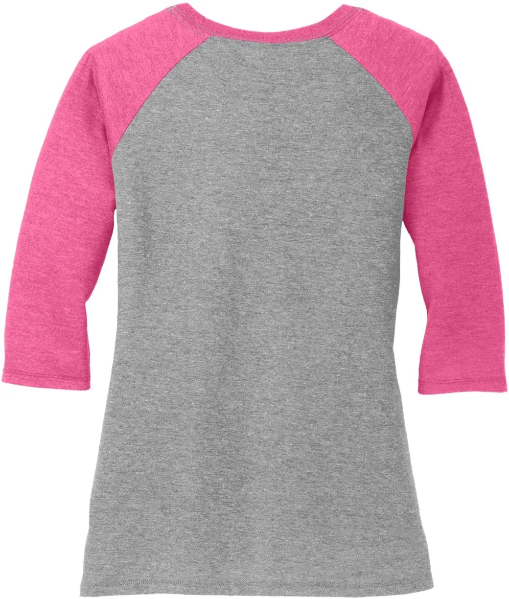 District Ladies Perfect Tri 3/4-Sleeve Raglan