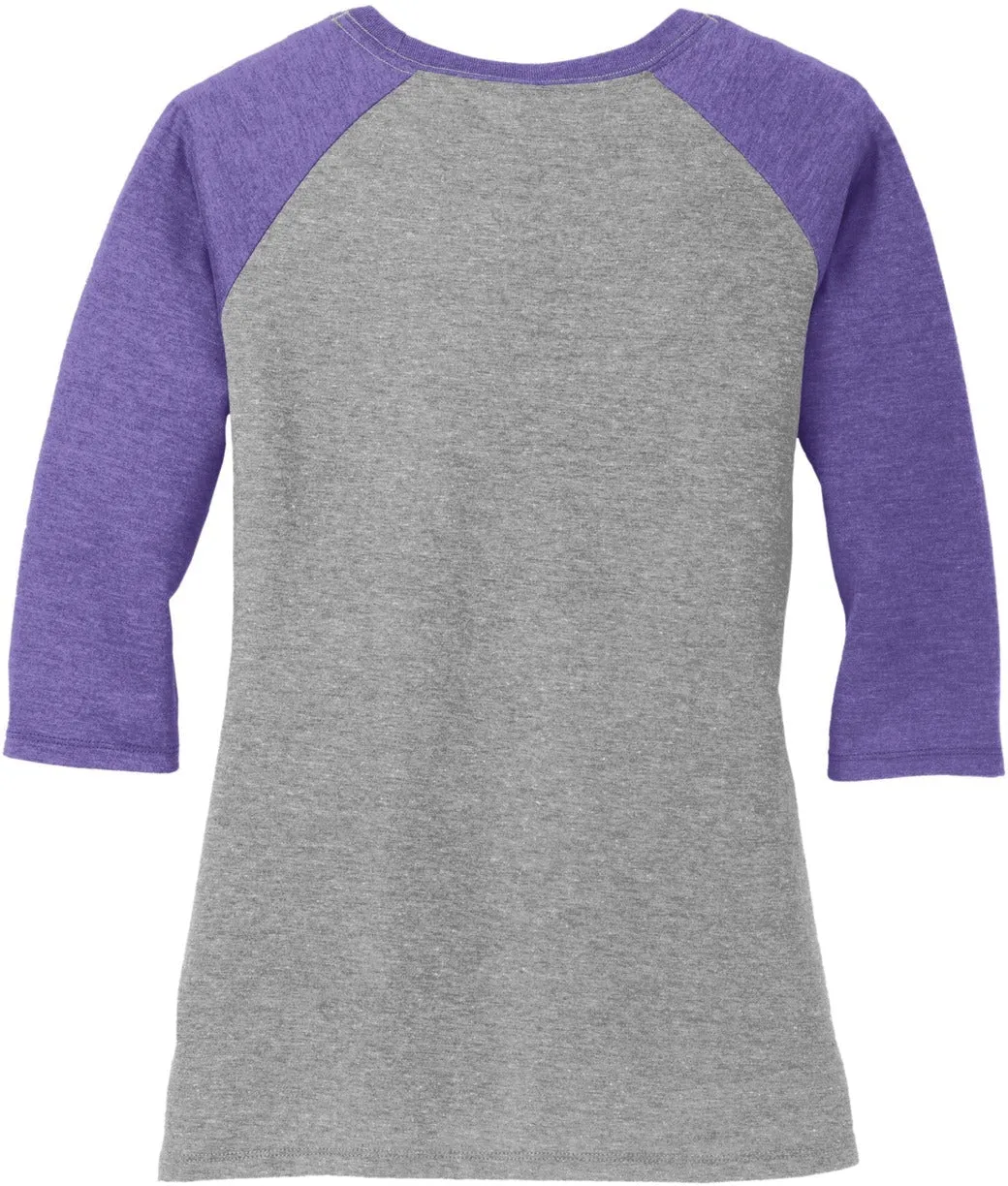 District Ladies Perfect Tri 3/4-Sleeve Raglan