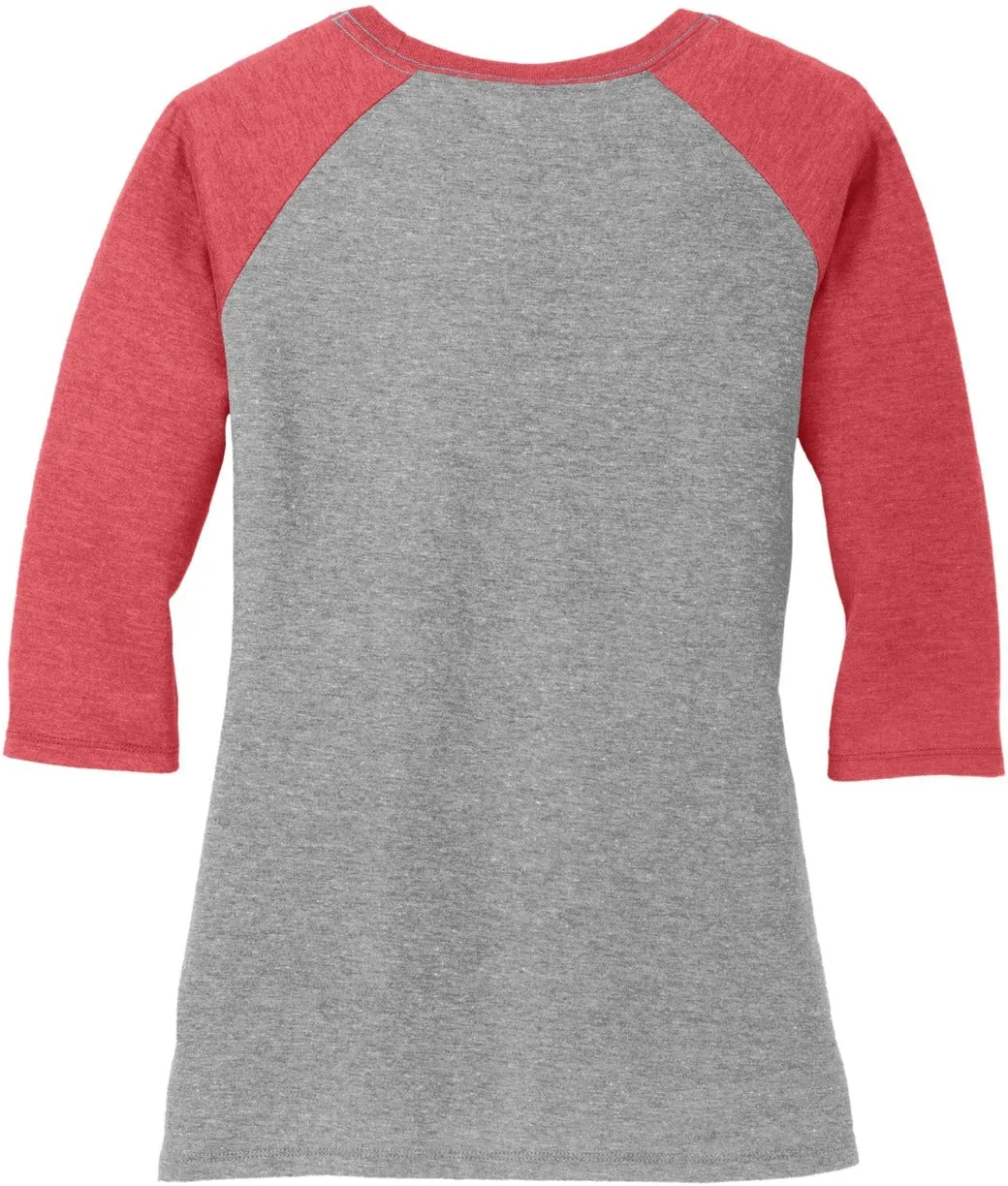 District Ladies Perfect Tri 3/4-Sleeve Raglan