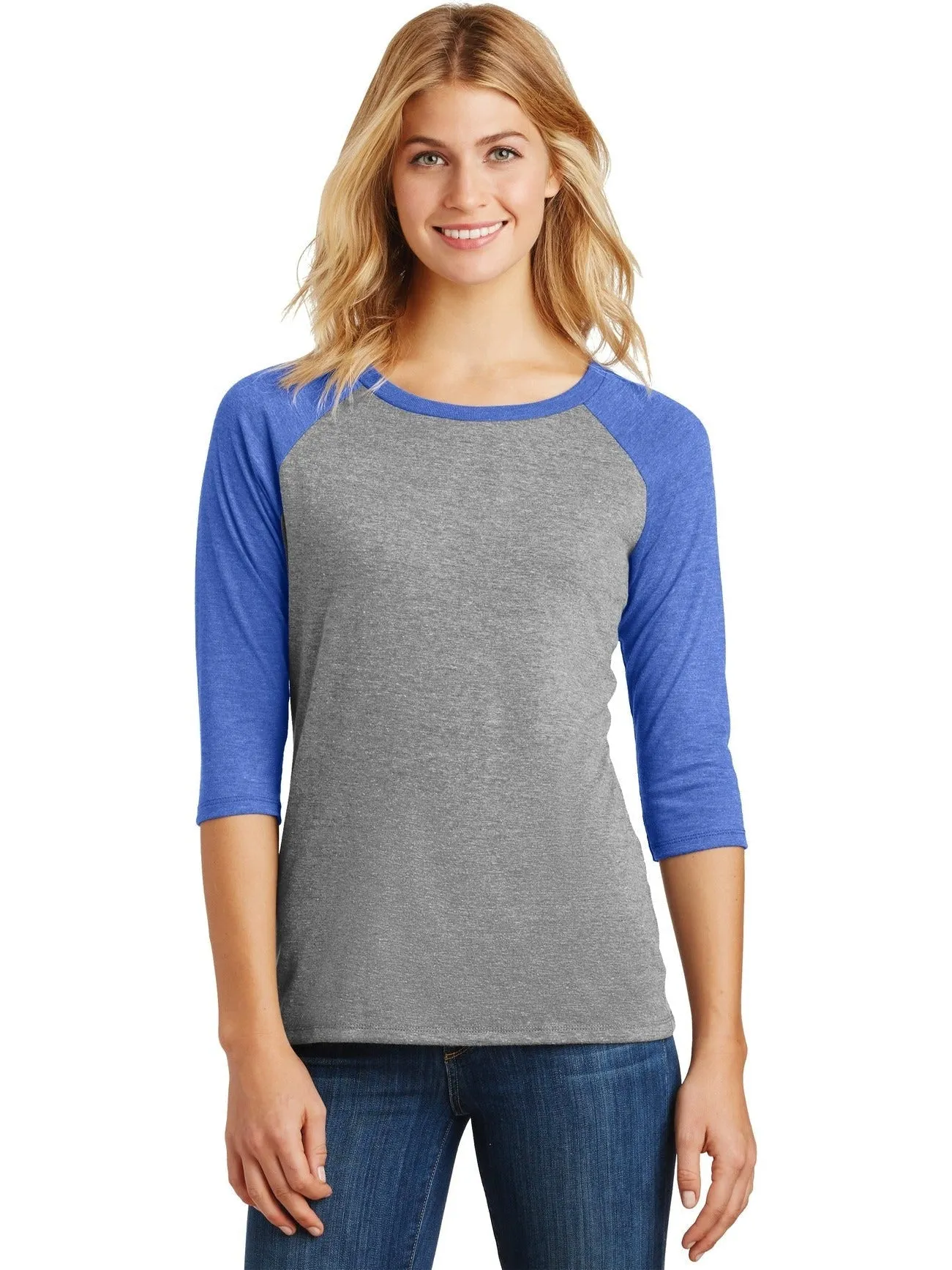 District Ladies Perfect Tri 3/4-Sleeve Raglan