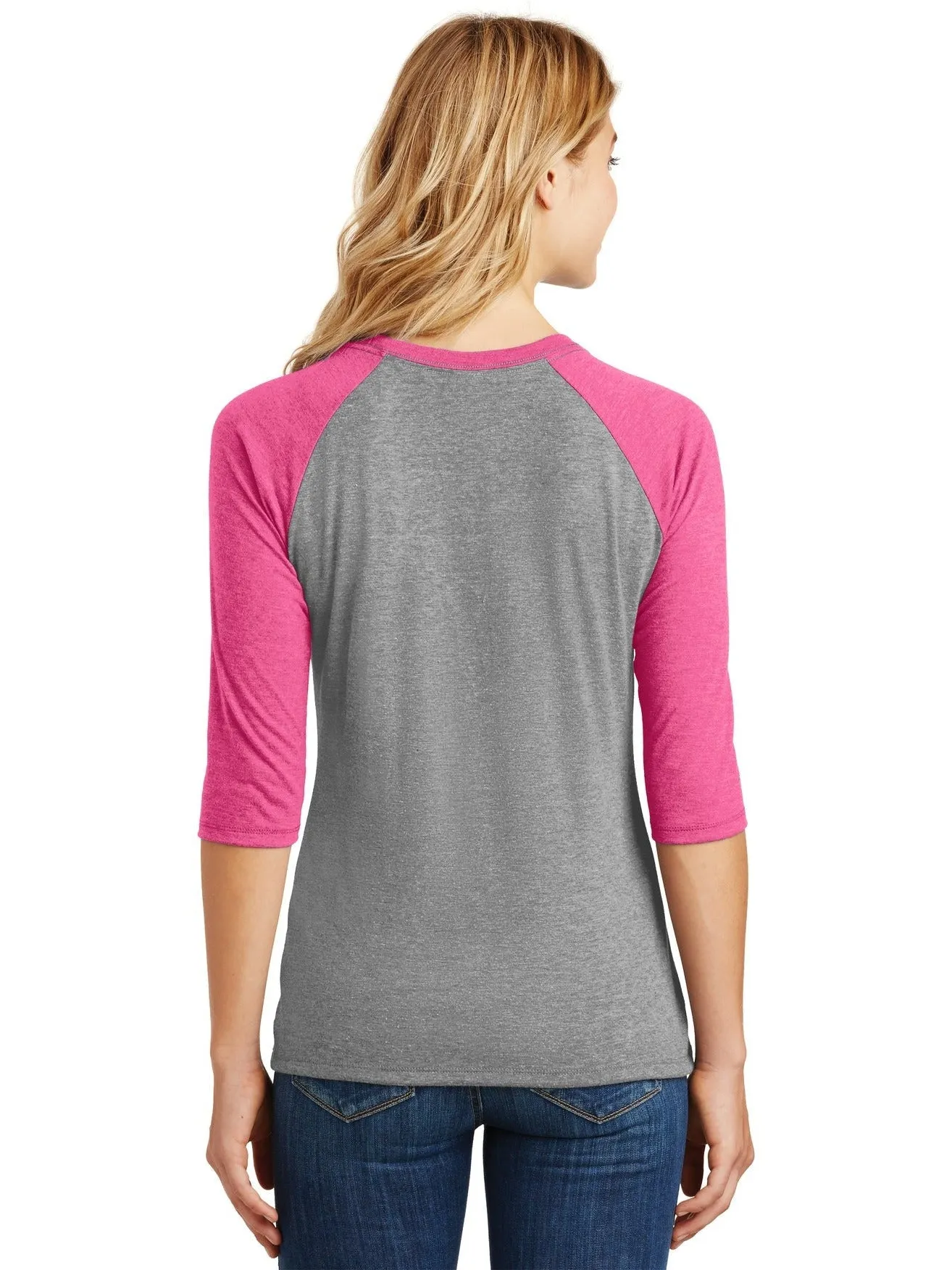 District Ladies Perfect Tri 3/4-Sleeve Raglan