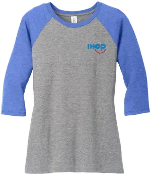 District Ladies Perfect Tri 3/4-Sleeve Raglan