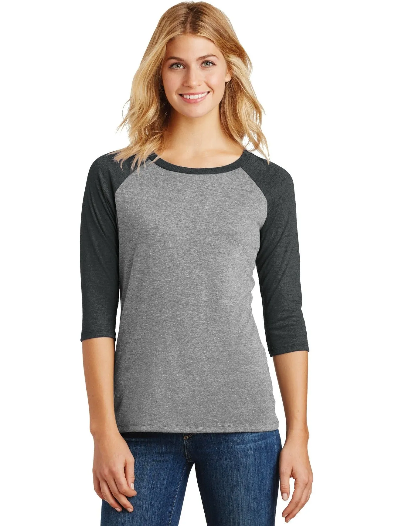 District Ladies Perfect Tri 3/4-Sleeve Raglan