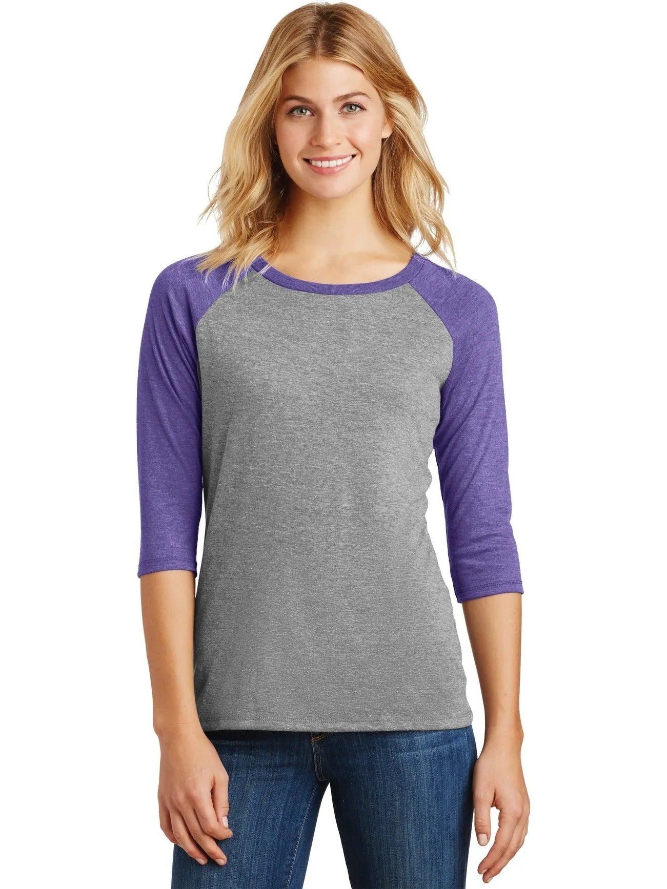 District Ladies Perfect Tri 3/4-Sleeve Raglan