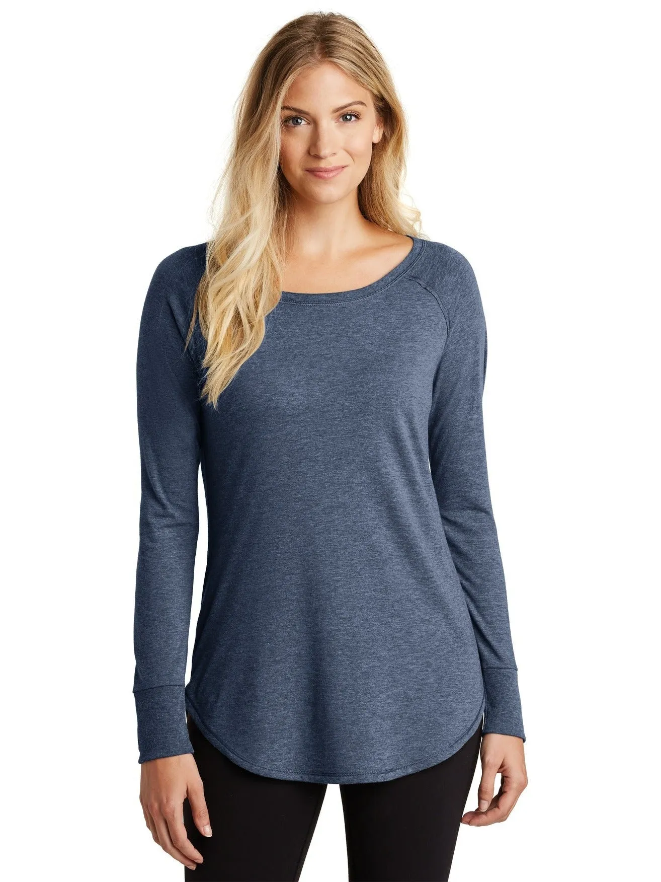 District Ladies Perfect Tri Long Sleeve Tunic Tee