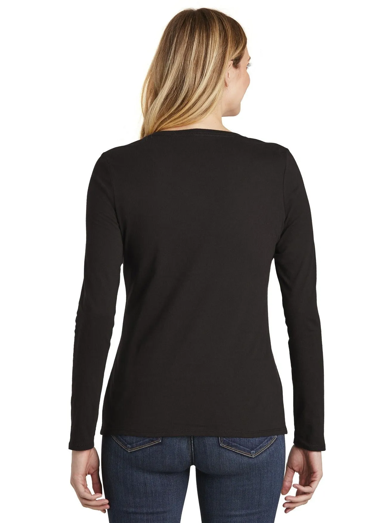 DistrictLadies Very Important TeeLong Sleeve V-Neck