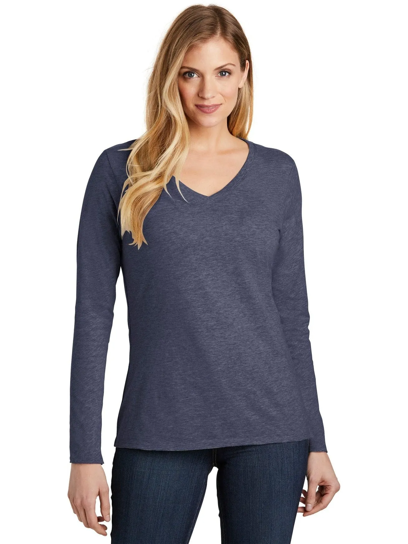 DistrictLadies Very Important TeeLong Sleeve V-Neck