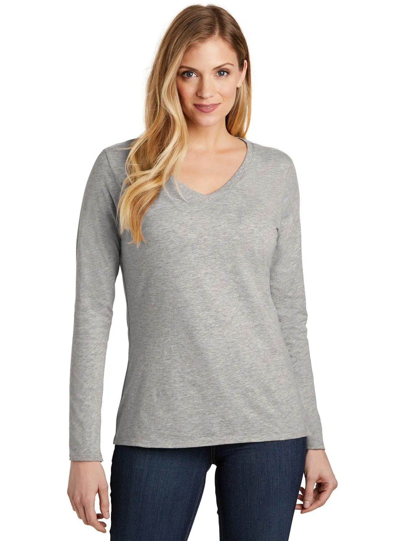 DistrictLadies Very Important TeeLong Sleeve V-Neck