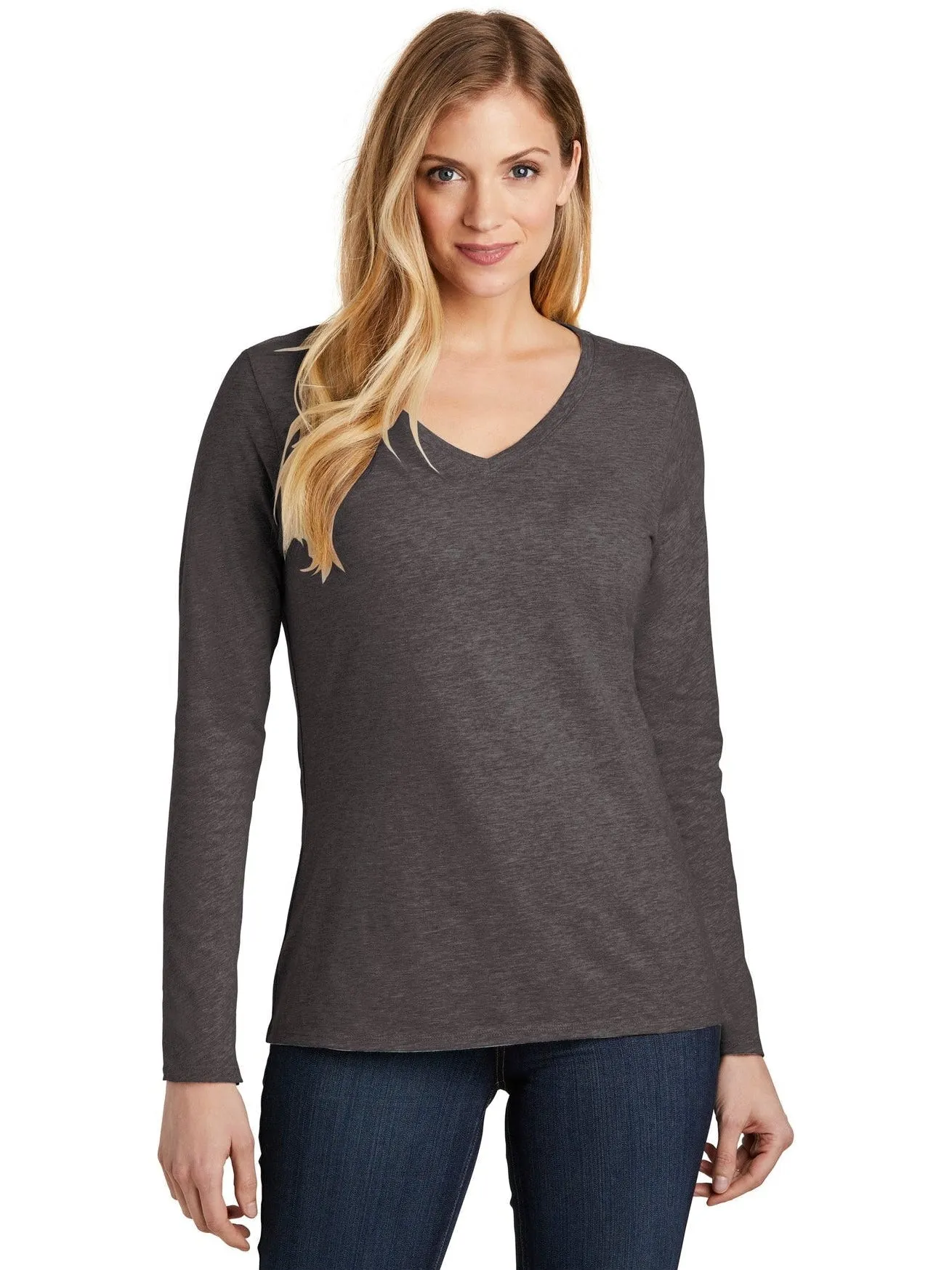 DistrictLadies Very Important TeeLong Sleeve V-Neck