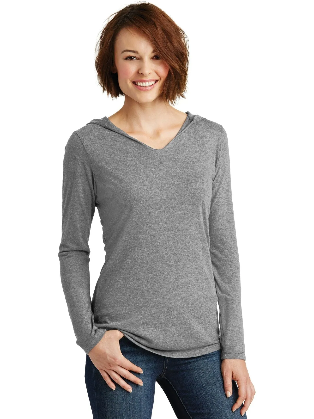 DistrictWomens Perfect Tri-Long Sleeve Hoodie