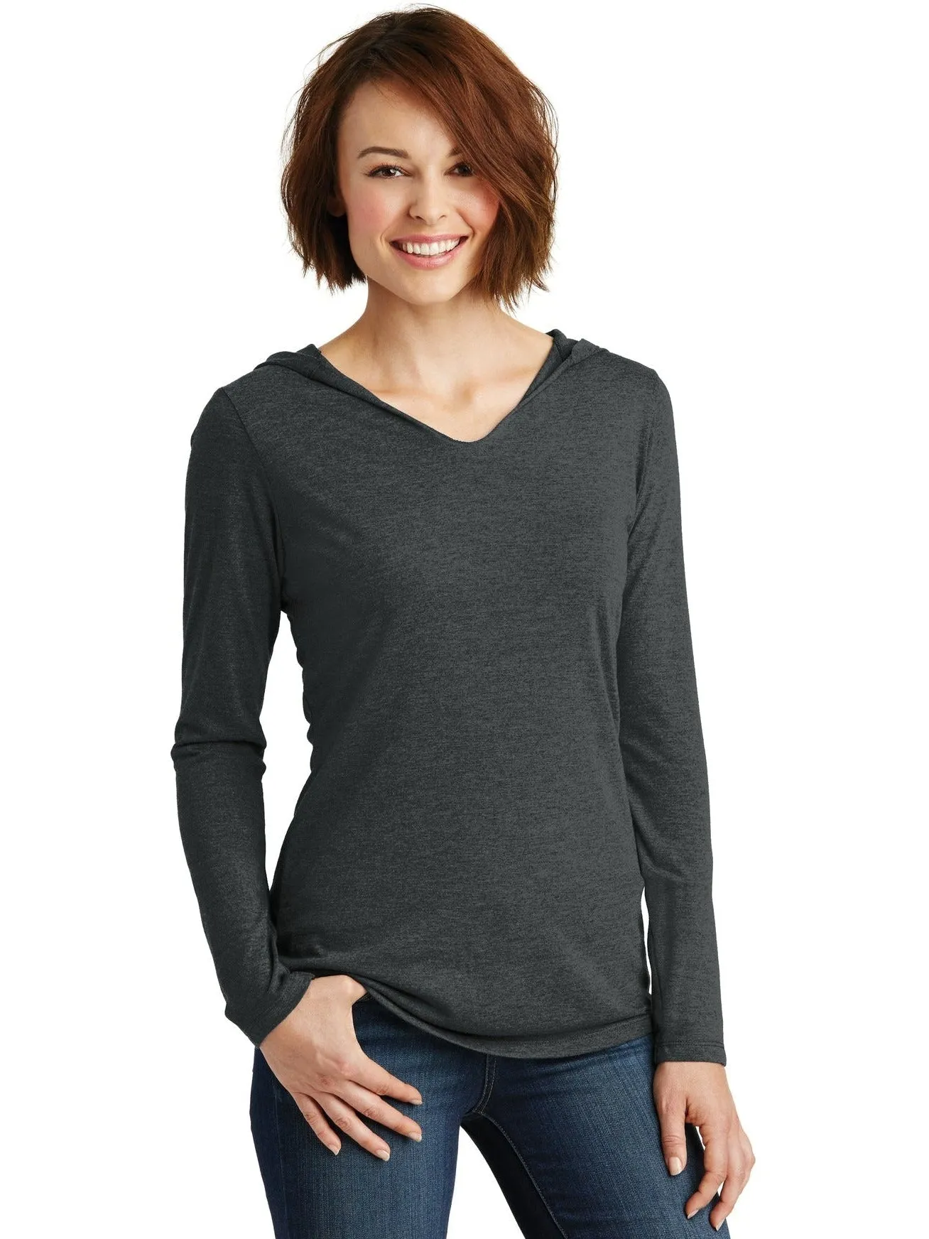DistrictWomens Perfect Tri-Long Sleeve Hoodie