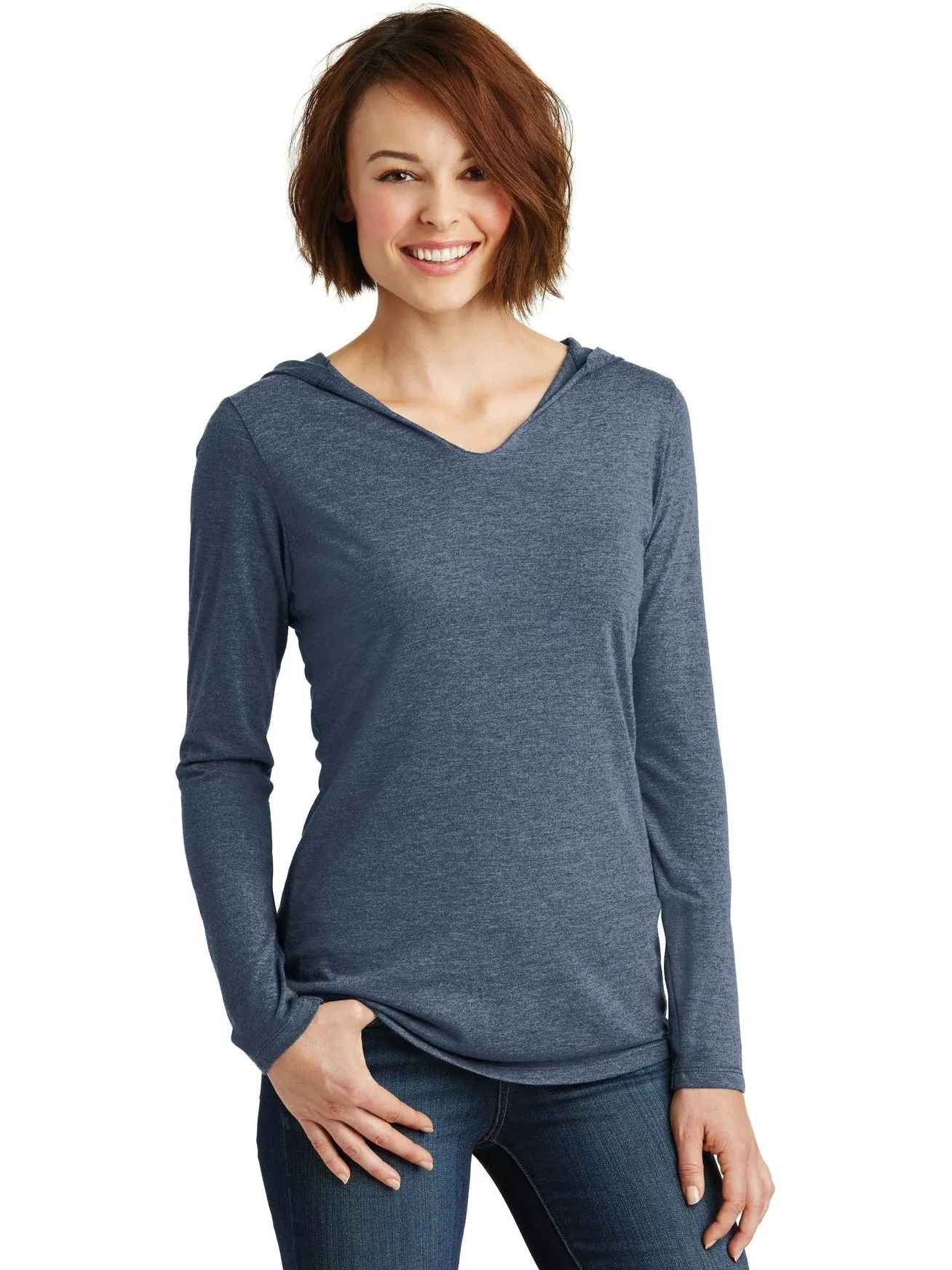 DistrictWomens Perfect Tri-Long Sleeve Hoodie