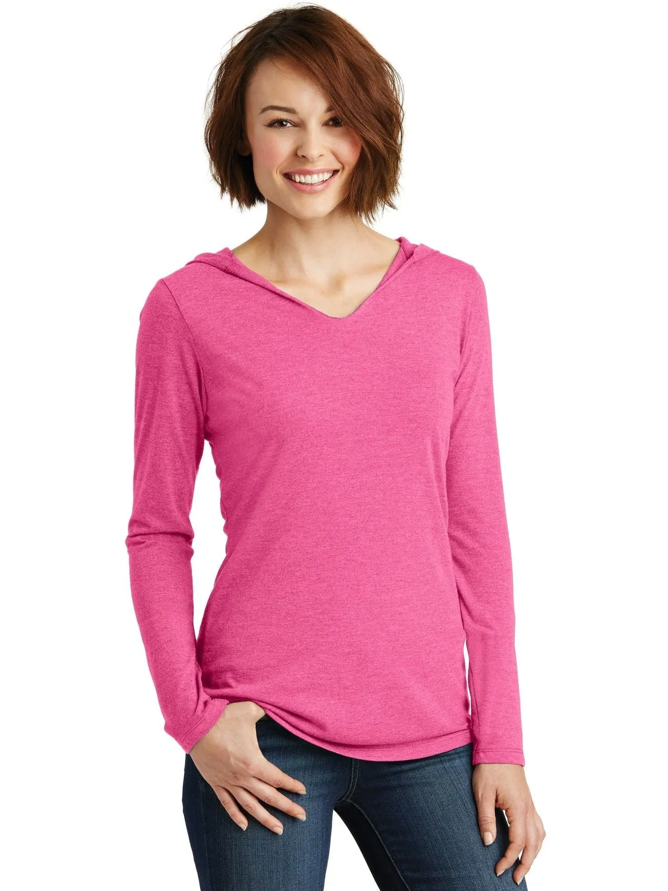 DistrictWomens Perfect Tri-Long Sleeve Hoodie