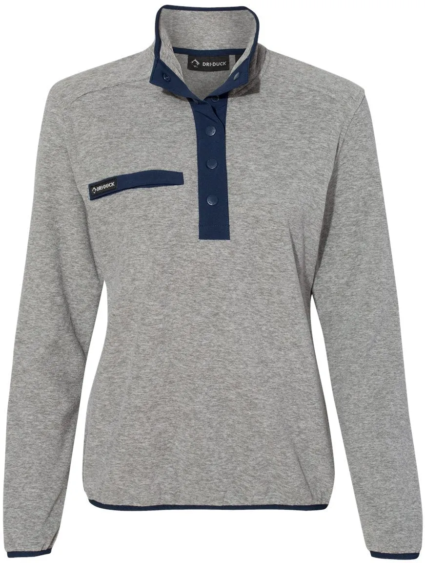 DRI Duck Ladies Aspen Mlange Mountain Fleece Pullover