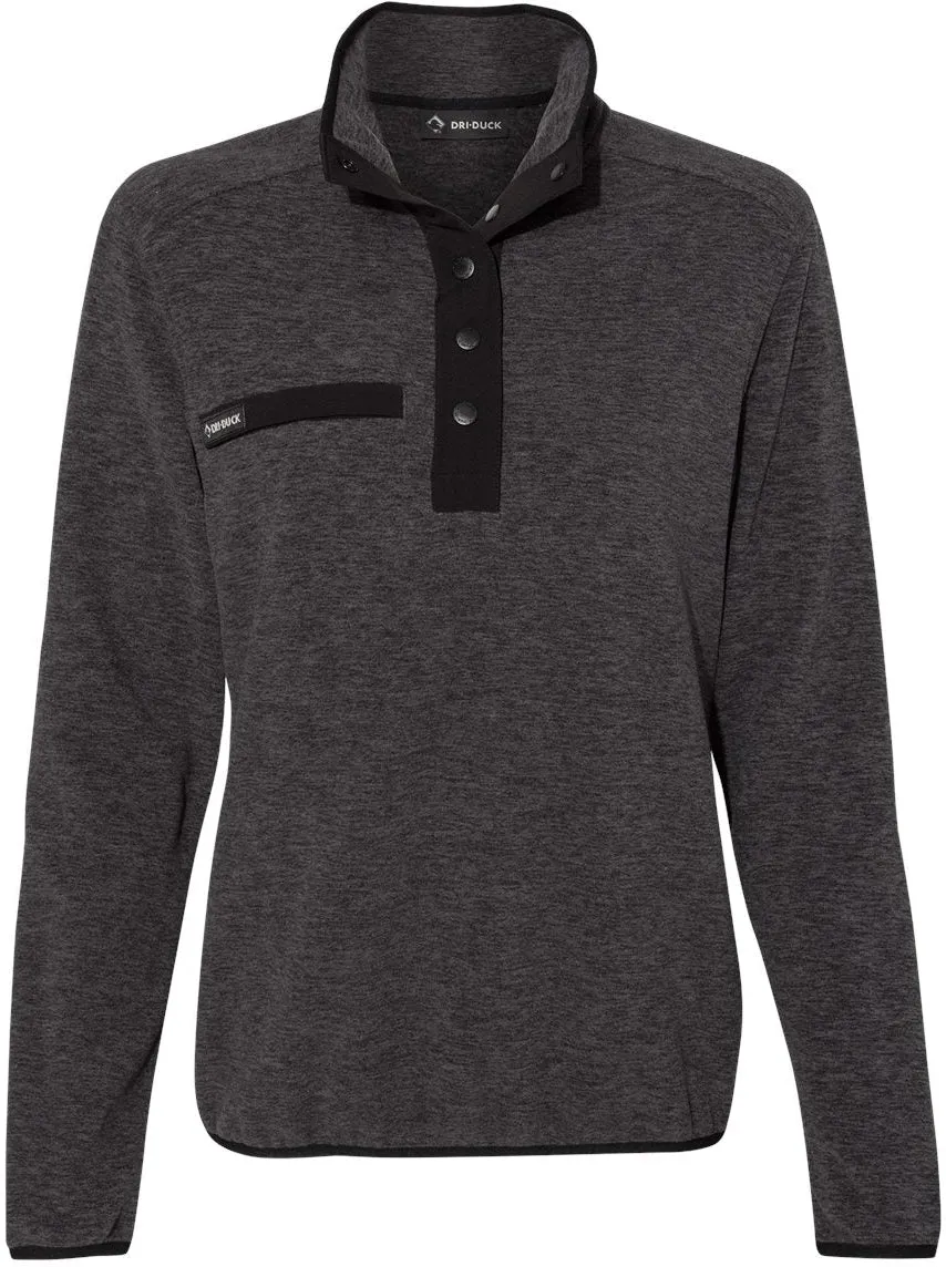 DRI Duck Ladies Aspen Mlange Mountain Fleece Pullover
