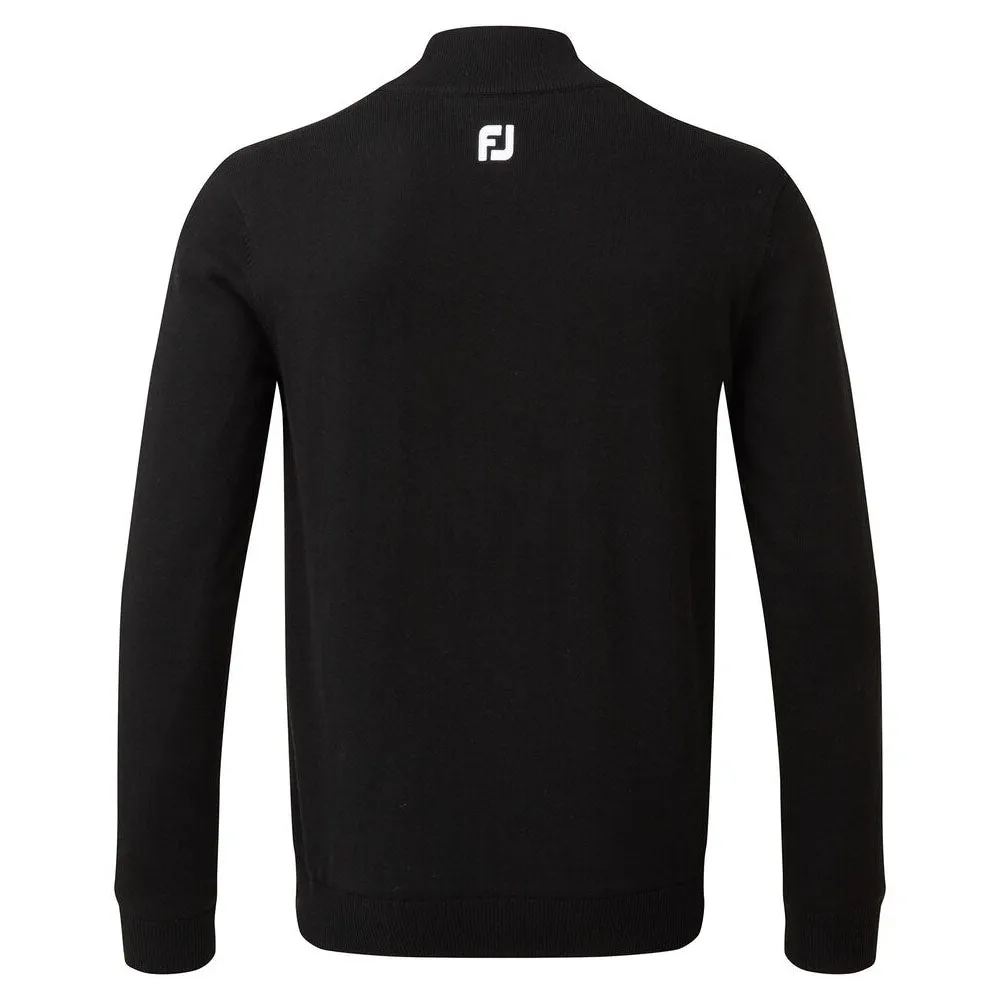 FootJoy Wool Blend 1/2 Zip Lined Pullover - Black