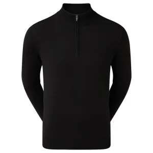 FootJoy Wool Blend 1/2 Zip Lined Pullover - Black