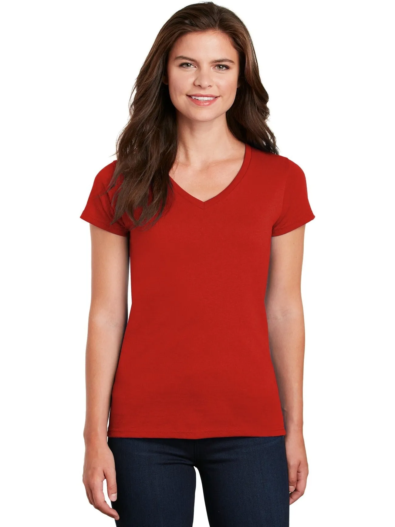 GildanLadies Heavy Cotton100% Cotton V-Neck T-Shirt