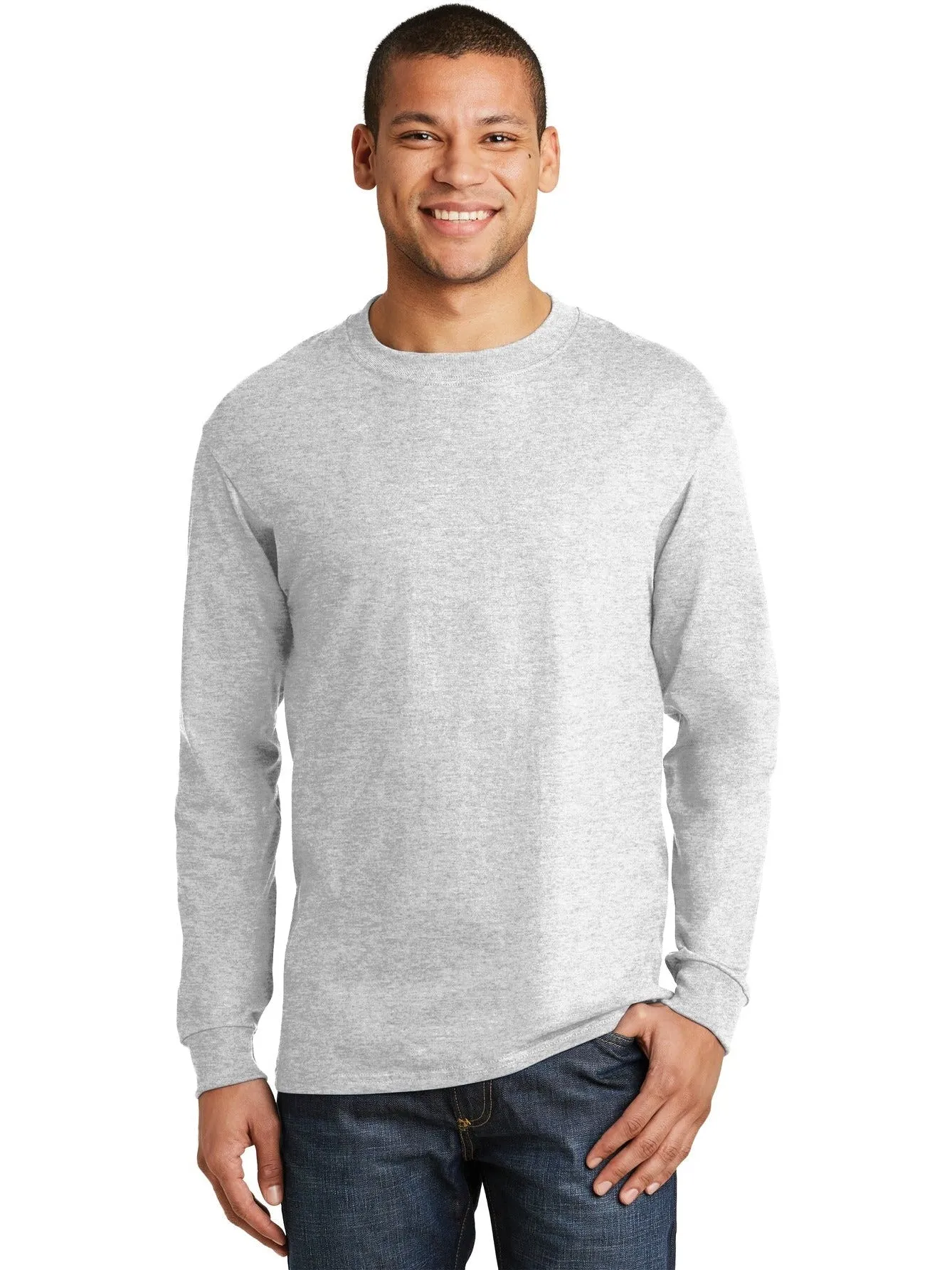 Hanes Beefy Long Sleeve Cotton T-Shirt