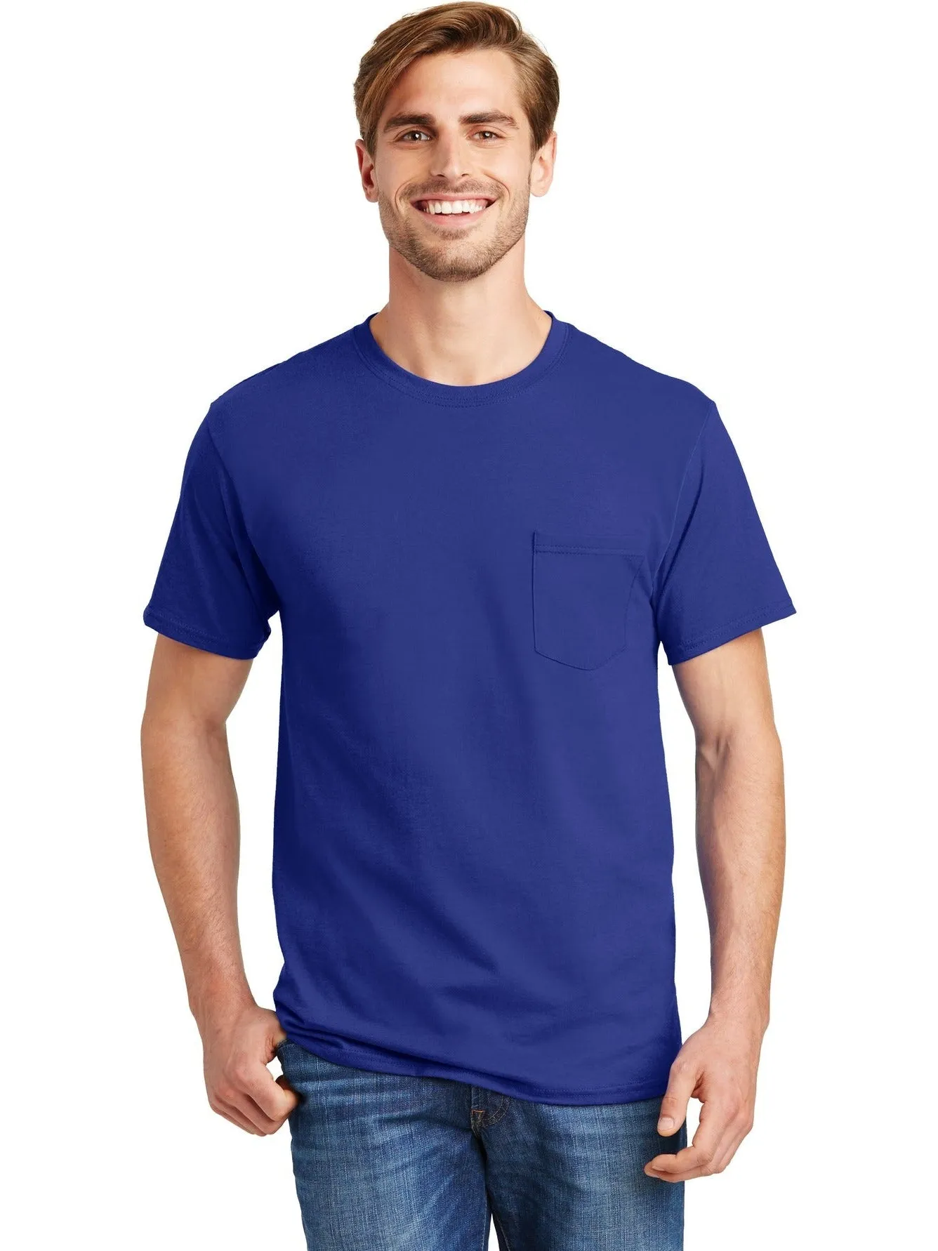 HanesAuthentic Cotton T-Shirt with Pocket