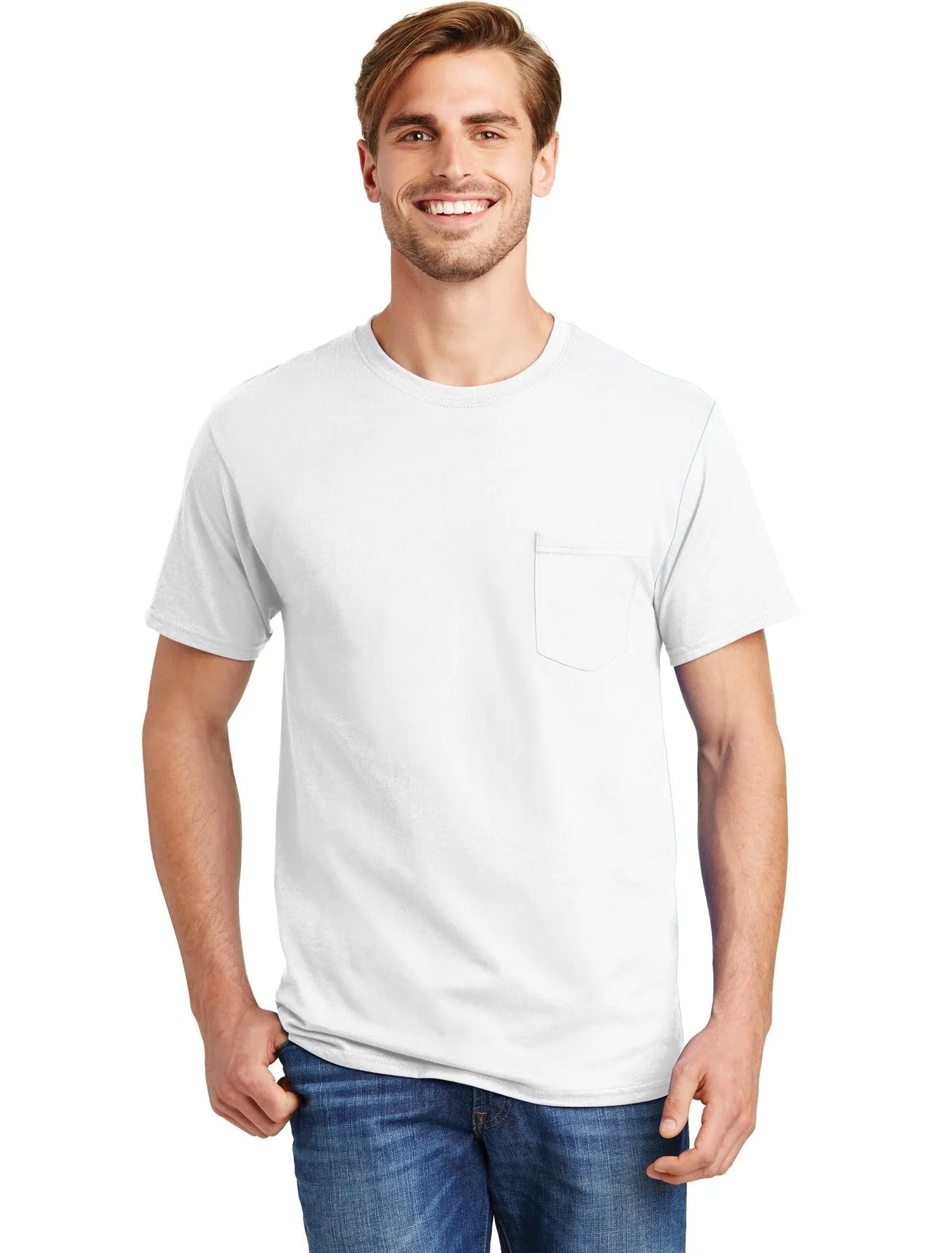 HanesAuthentic Cotton T-Shirt with Pocket