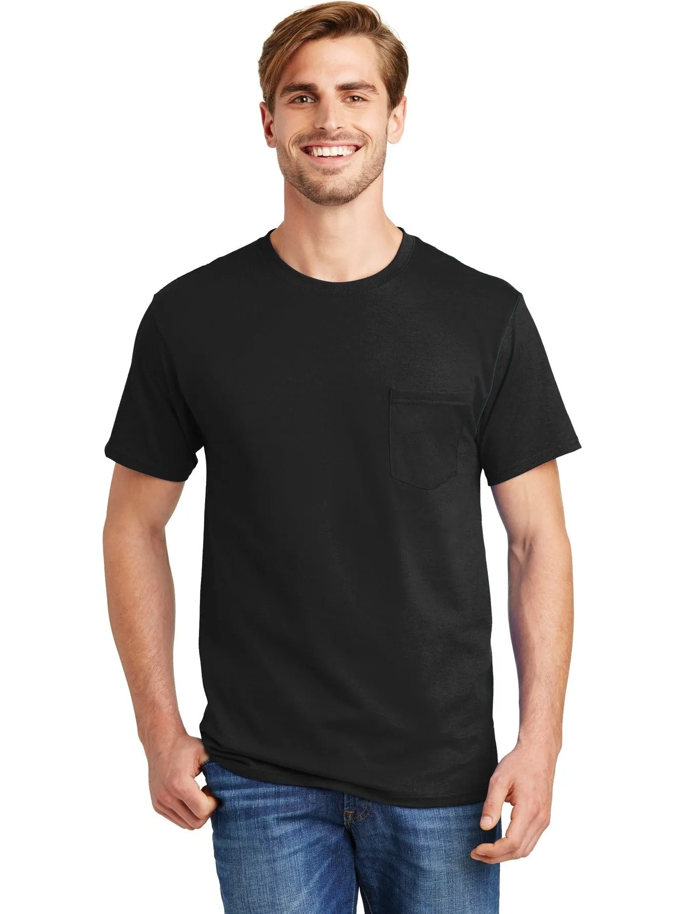 HanesAuthentic Cotton T-Shirt with Pocket