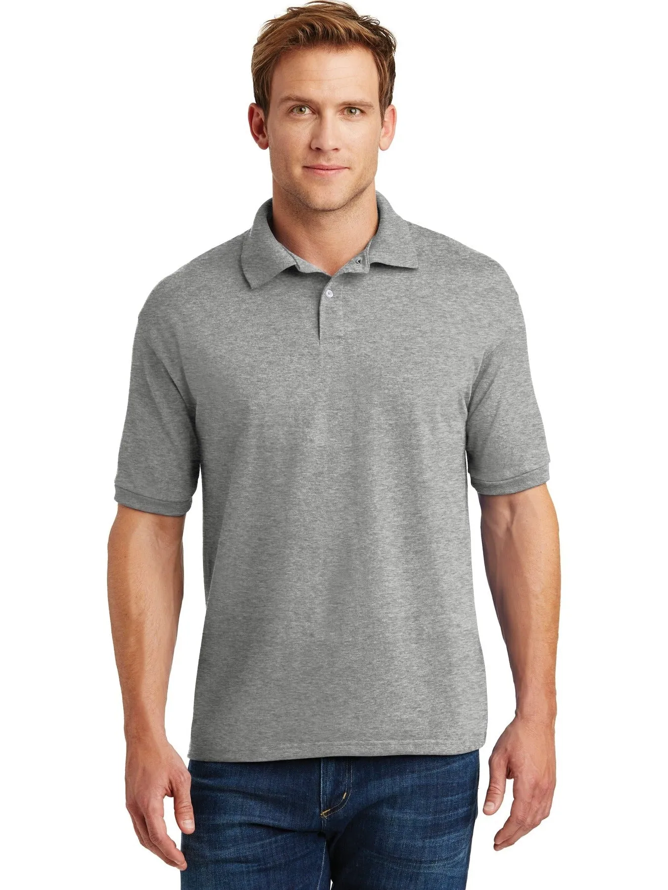 HanesEcoSmart5.2-Ounce Jersey Knit Sport Shirt