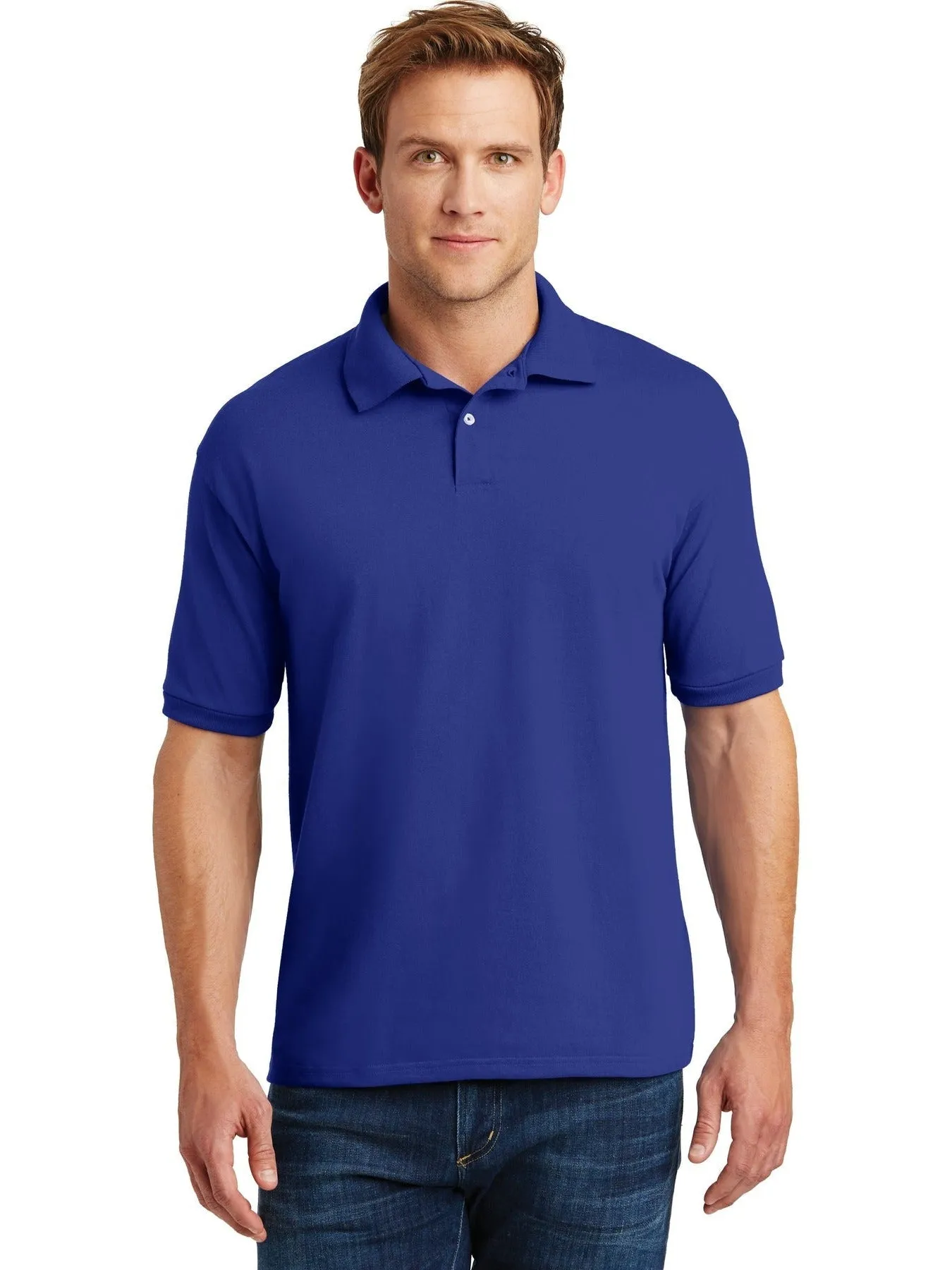 HanesEcoSmart5.2-Ounce Jersey Knit Sport Shirt