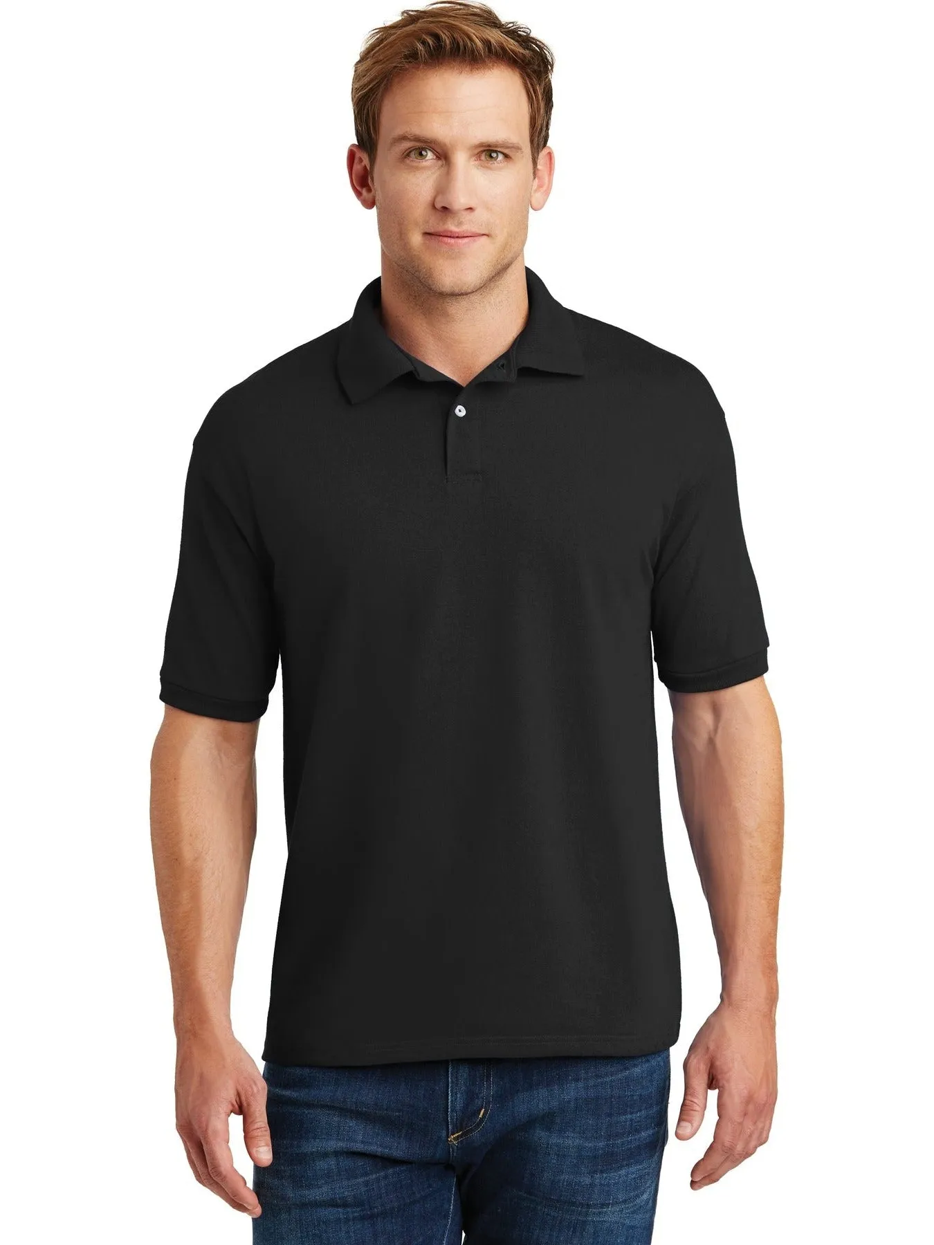 HanesEcoSmart5.2-Ounce Jersey Knit Sport Shirt