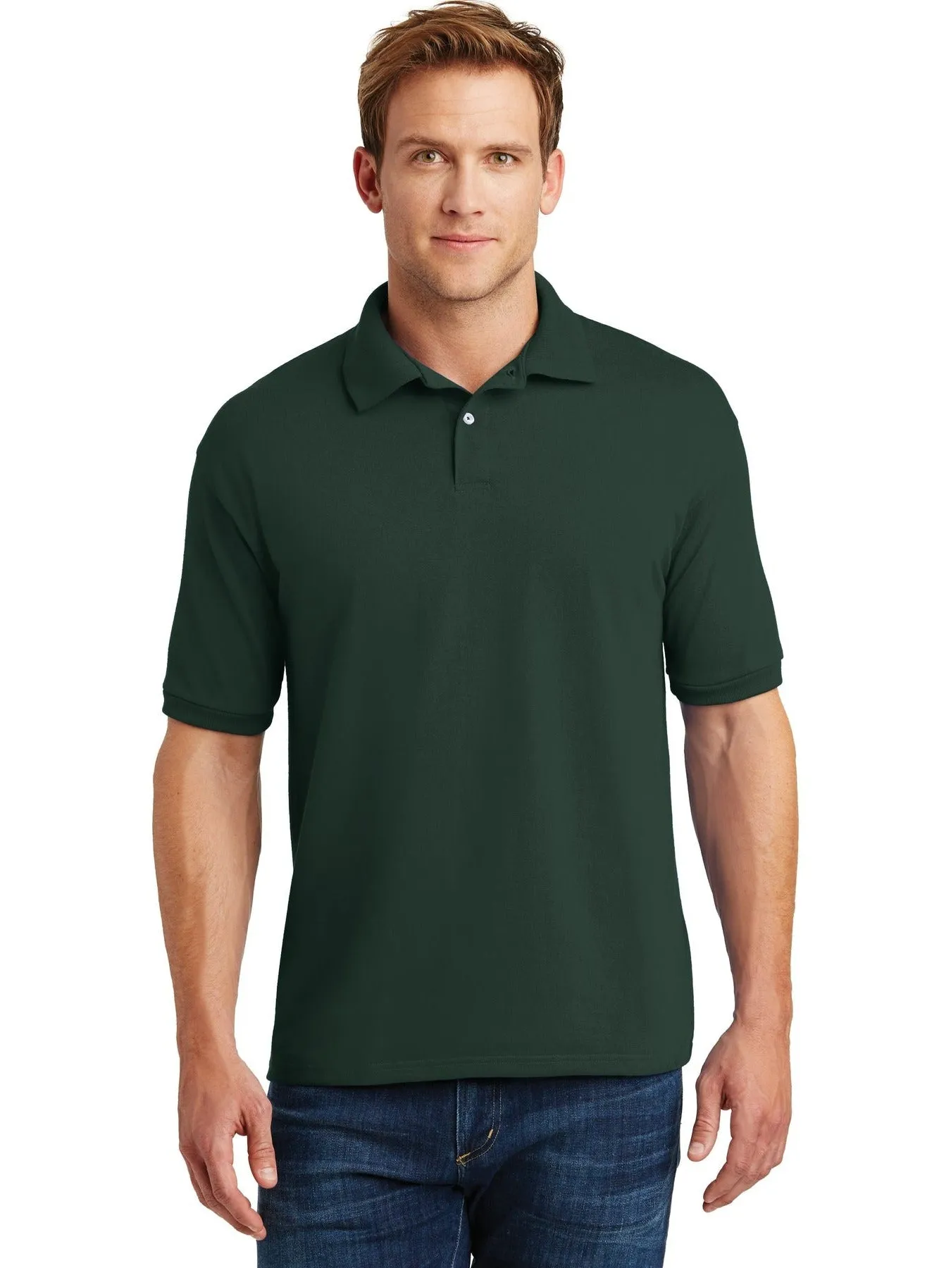 HanesEcoSmart5.2-Ounce Jersey Knit Sport Shirt
