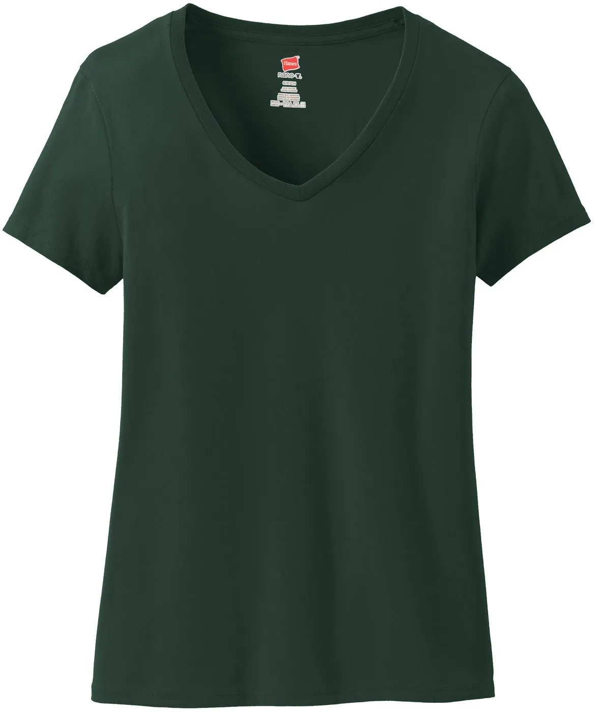 HanesLadies Nano-TCotton V-Neck T-Shirt