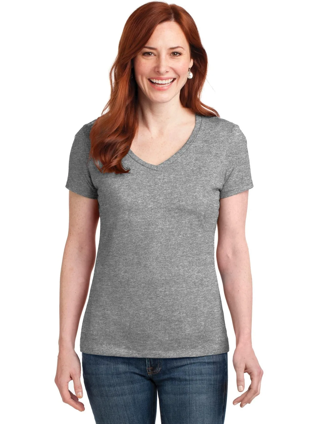 HanesLadies Nano-TCotton V-Neck T-Shirt