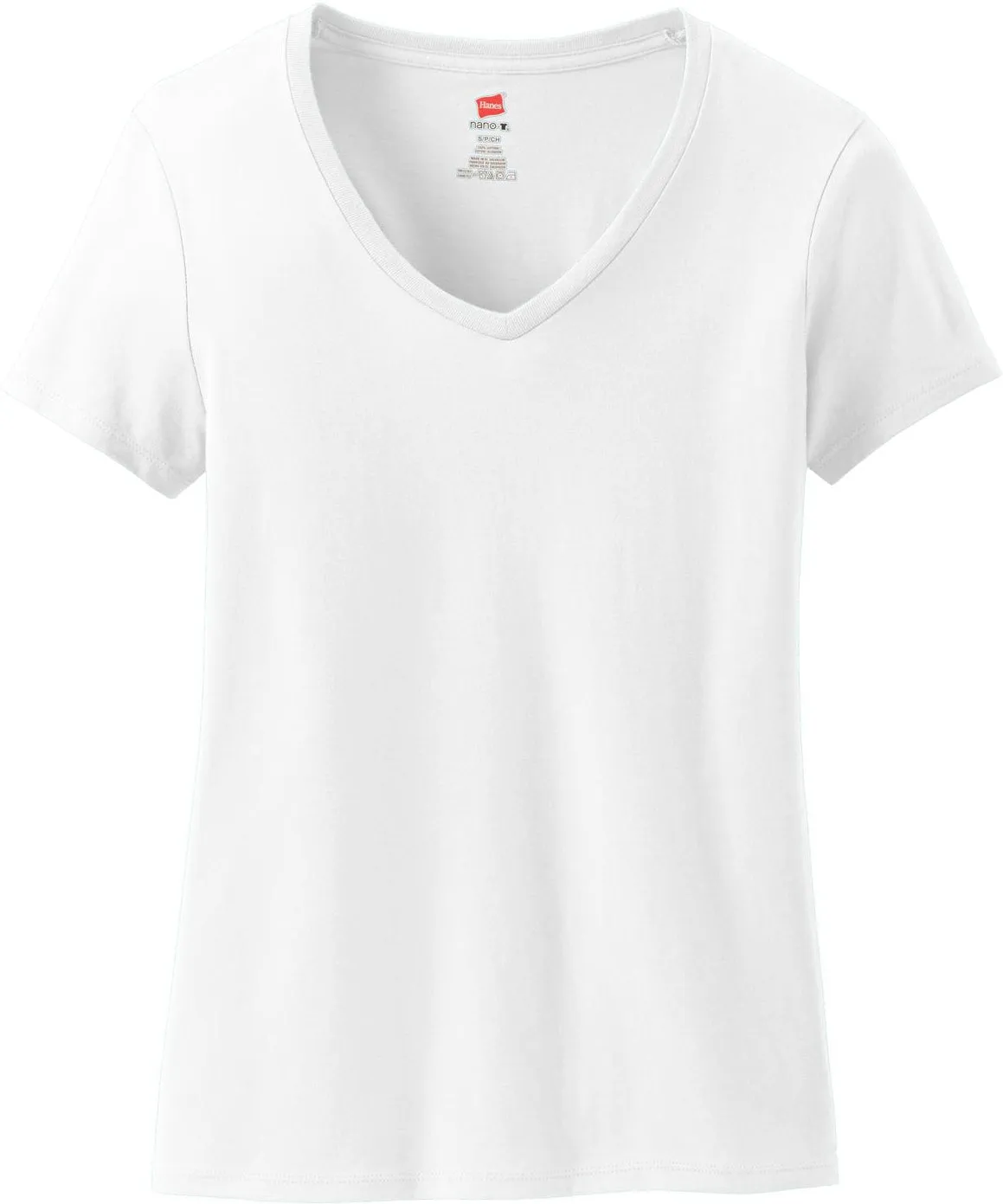 HanesLadies Nano-TCotton V-Neck T-Shirt