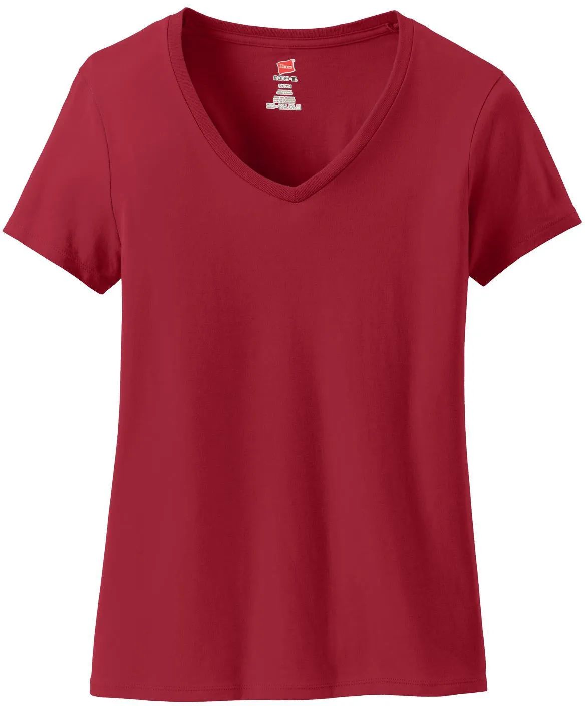 HanesLadies Nano-TCotton V-Neck T-Shirt