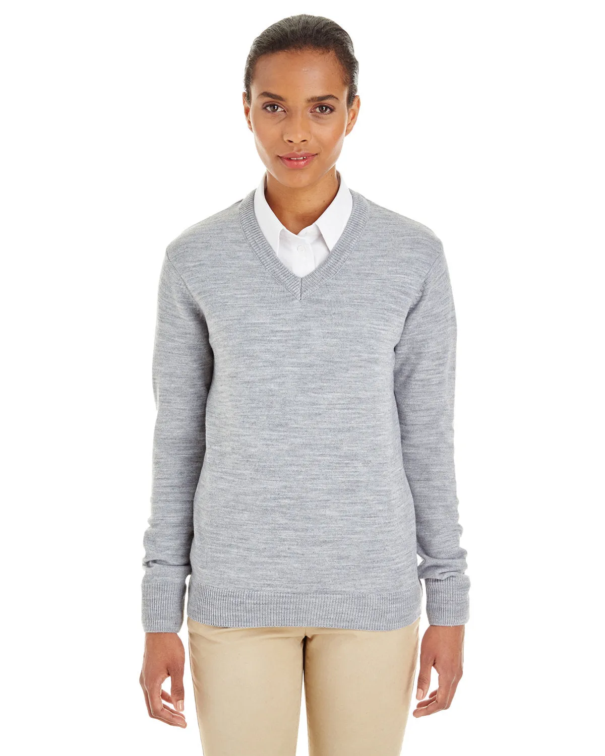 Harriton Ladies Pilbloc V-Neck Sweater