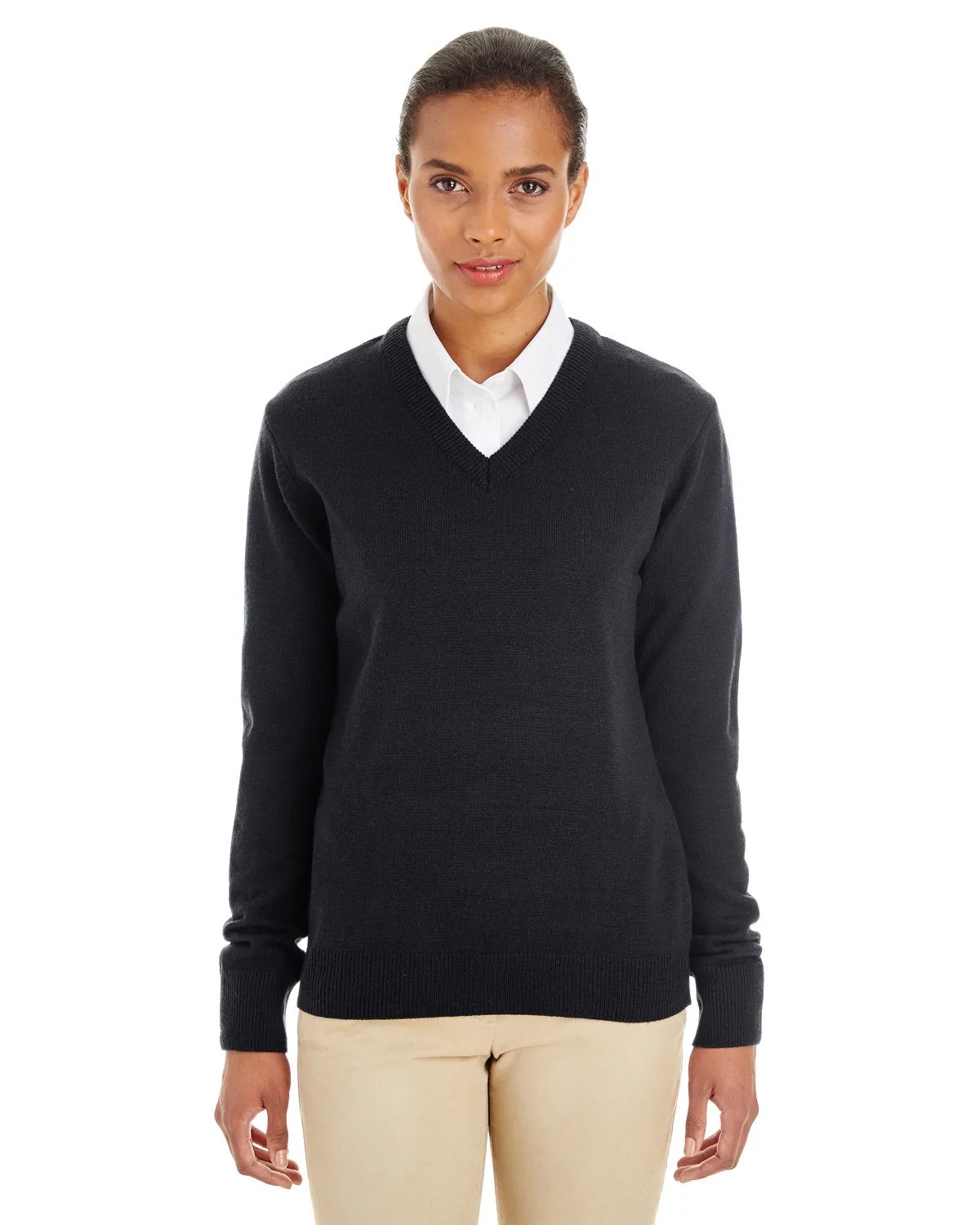 Harriton Ladies Pilbloc V-Neck Sweater