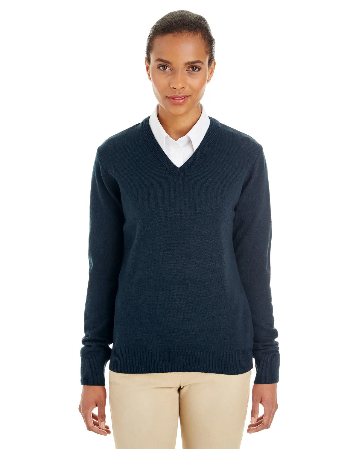 Harriton Ladies Pilbloc V-Neck Sweater