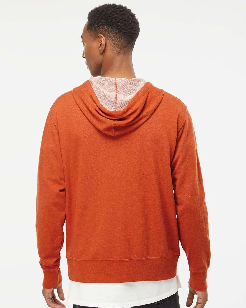 Independent Trading Co. Heathered French Terry Full-Zip Hooded Sweatshirt
