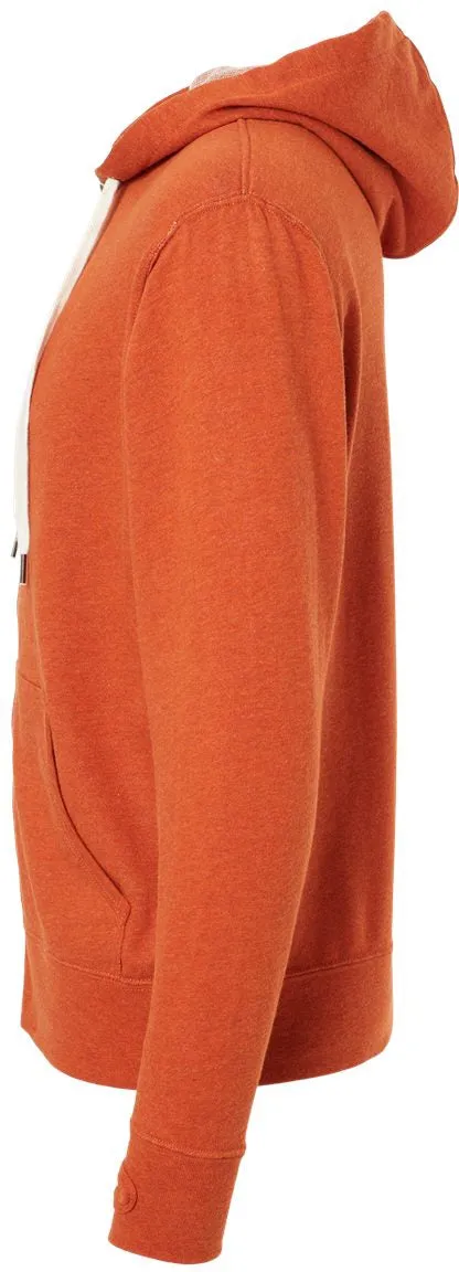 Independent Trading Co. Heathered French Terry Full-Zip Hooded Sweatshirt