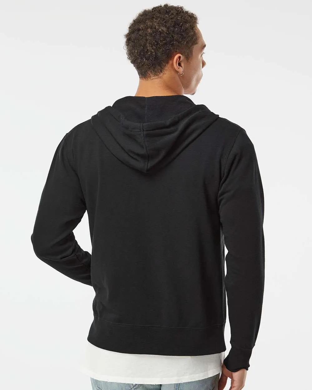 Independent Trading Co. Heathered French Terry Full-Zip Hooded Sweatshirt