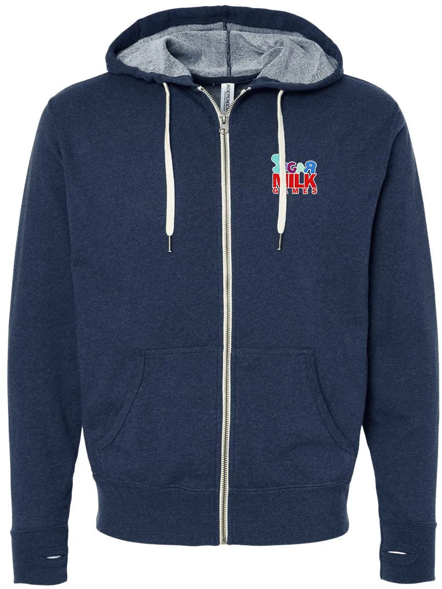 Independent Trading Co. Heathered French Terry Full-Zip Hooded Sweatshirt