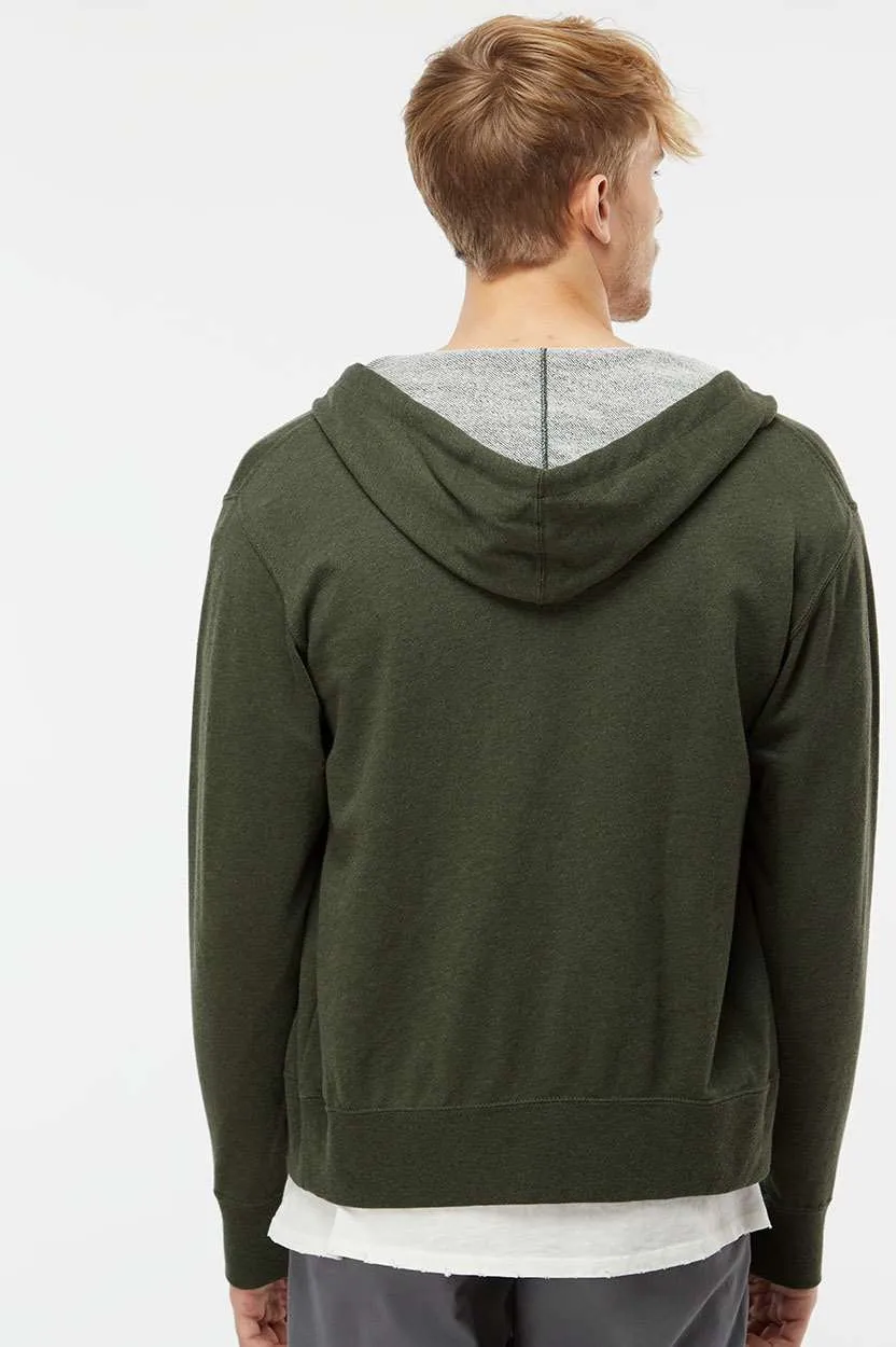 Independent Trading Co. Heathered French Terry Full-Zip Hooded Sweatshirt