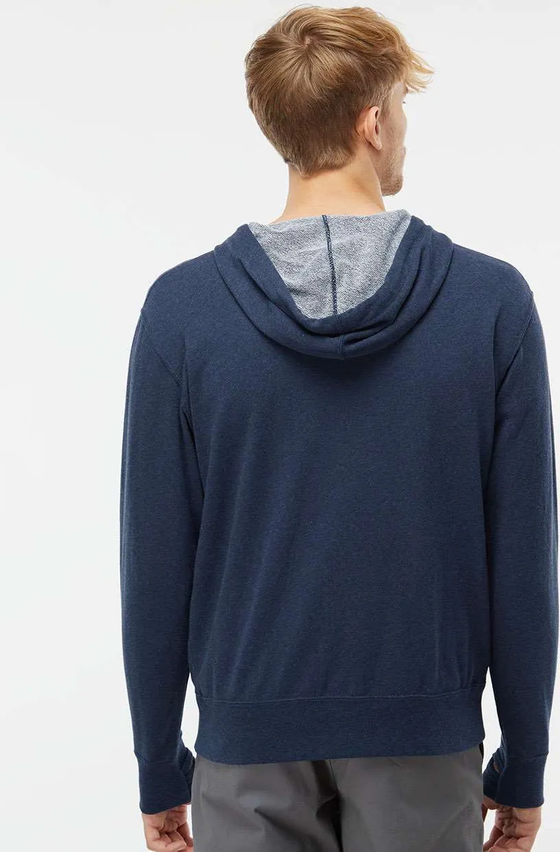 Independent Trading Co. Heathered French Terry Full-Zip Hooded Sweatshirt